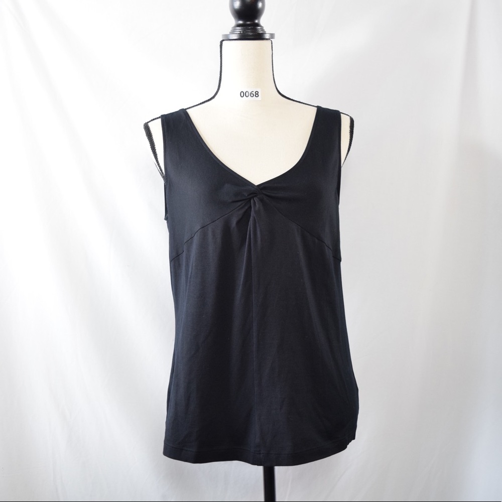 #68. Akris punto black cotton blend shirt